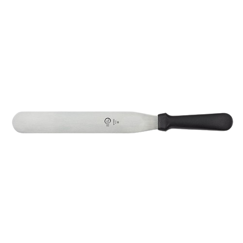 13 X 8C M STRAIGHT SPATULA WITH A BLACK HANDLE