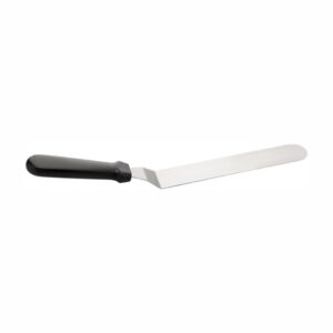 20CM CURVED SPATULA WITH A BLACK HANDLE