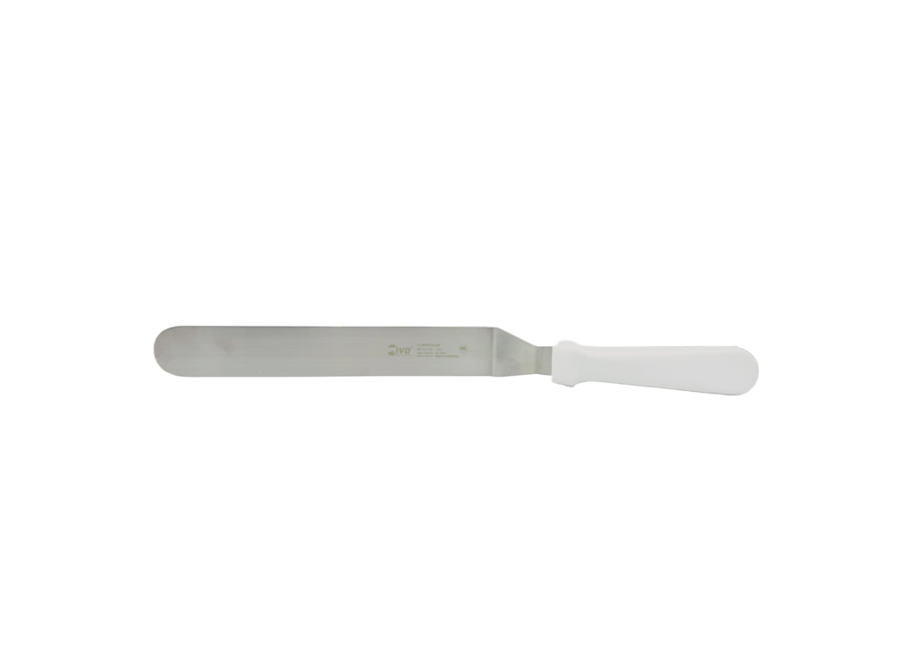 27 CM CURVED SPATULA FLEX WITH WHITE HANDLE