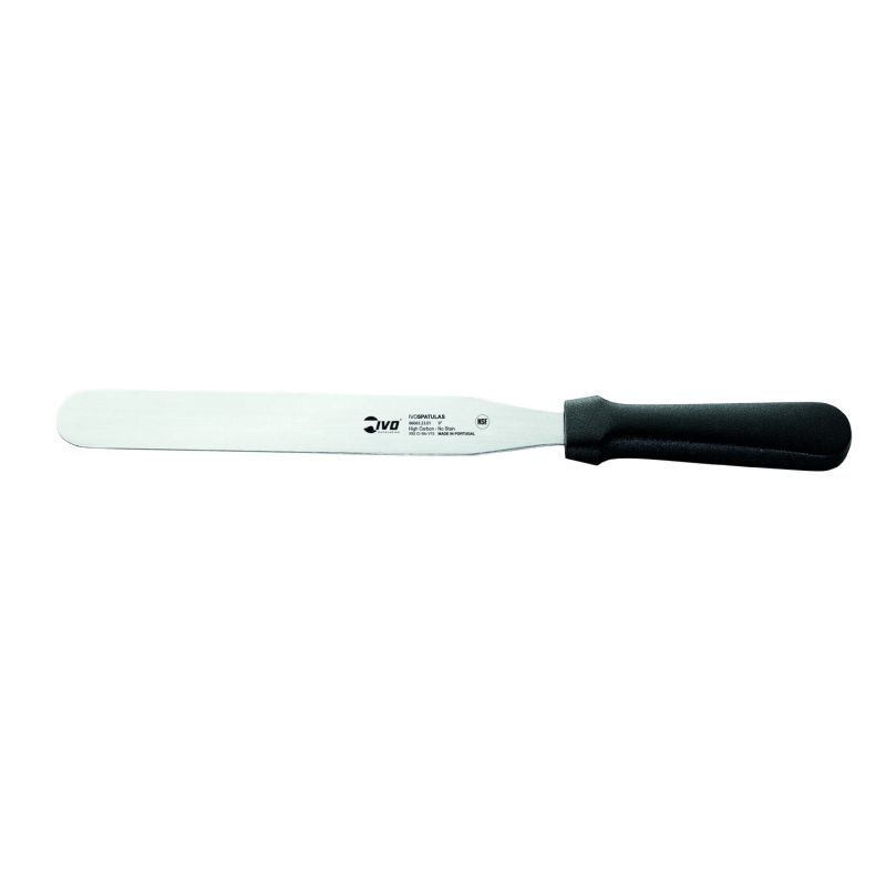 15CM STRAIGHT SPATULA WITH A BLACK HANDLE