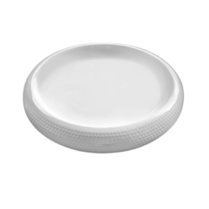 Serving Drum Plate in Golf White