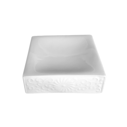 Yale square white plate