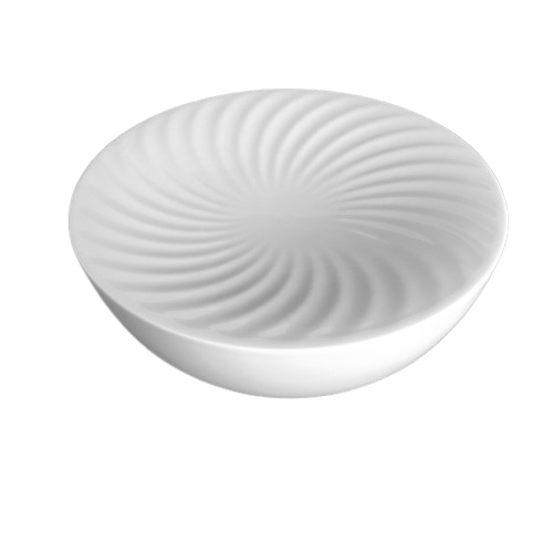 Swirl Bright File Plate in White