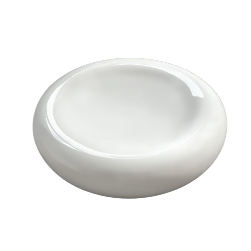 Drum Plate Elegant in White